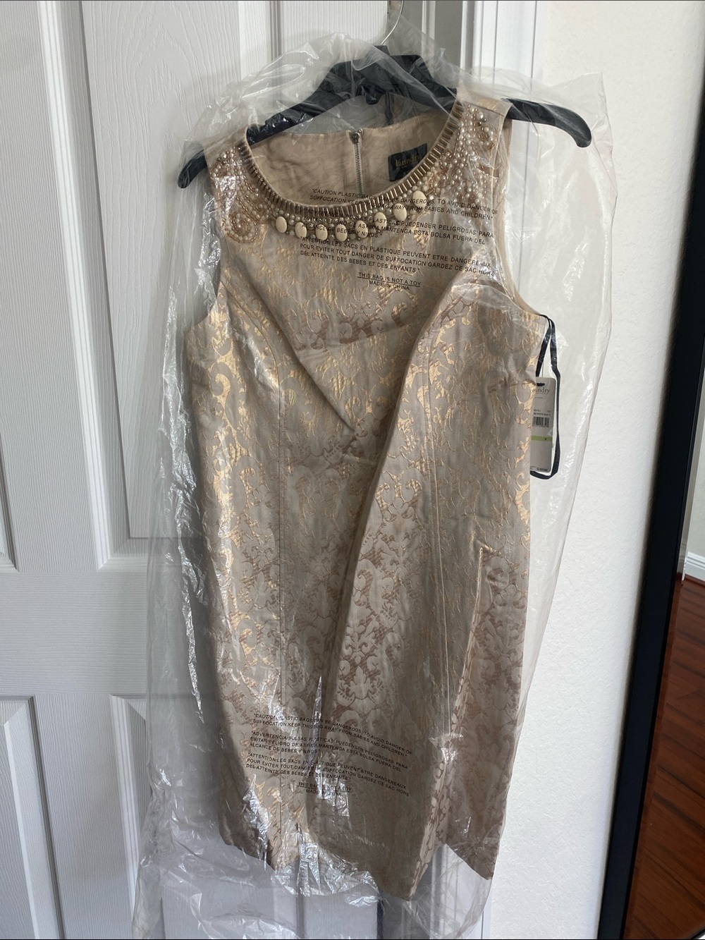 Laundry Shelli Segal Gold Cocktail Dress